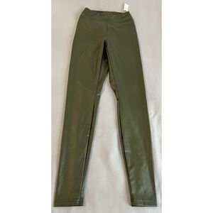 Offline by Aerie Faux Leather Leggings Soft Stretch Green Women's Sz‎ Small NWT